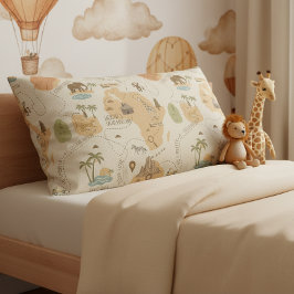 Kid's Personalized Safari Map ID1269 枕カバー