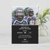 Kids Photo 10th Birthday Partyサッカー 招待状 (スタンド正面)