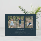 Kids Photo Collage Sibling Joint Birthday Party 招待状 (スタンド正面)