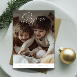Kids Photo Rejoice宗教的なクリスマス聖書 シーズンカード