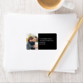 Kids Photo Simple Modern Black Return Address ラベル (インサイチュ)