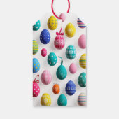 Kids Photos Easter Painted Eggs ギフトタグ (裏面)
