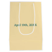 Kids Photos Easter Painted Eggs  ミディアムペーパーバッグ (裏面)