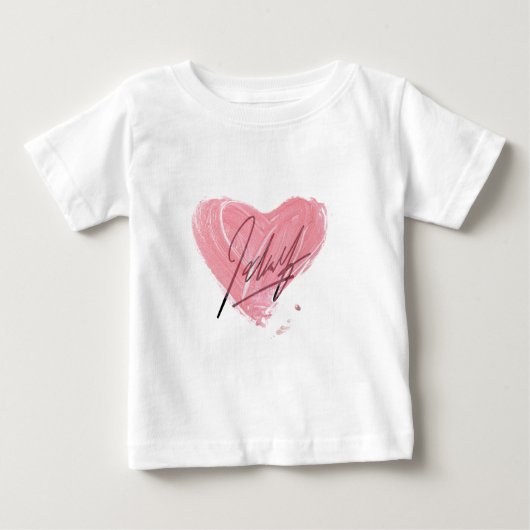 Kids Pink Heart T-Shirt ベビーTシャツ (正面)