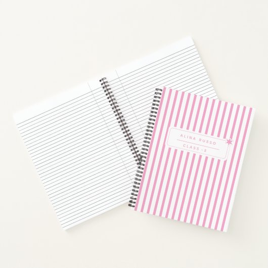 Kids pink minimalist Spiral Notebook ノートブック (内部)