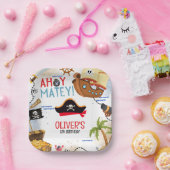 Kids Pirate Party | Ahoy Matey Pirate Birthday  ペーパープレート (パーティー)