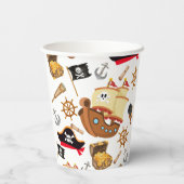 Kids Pirate Party | Ahoy Matey Pirate Birthday  紙コップ (裏面)