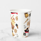 Kids Pirate Party | Ahoy Matey Pirate Birthday  紙コップ (右)