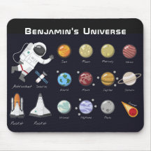 Kids Planets宇宙飛行士モノグラムカラフル宇宙