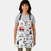 Kids Playful Transport Pattern  エプロン (インサイチュ)