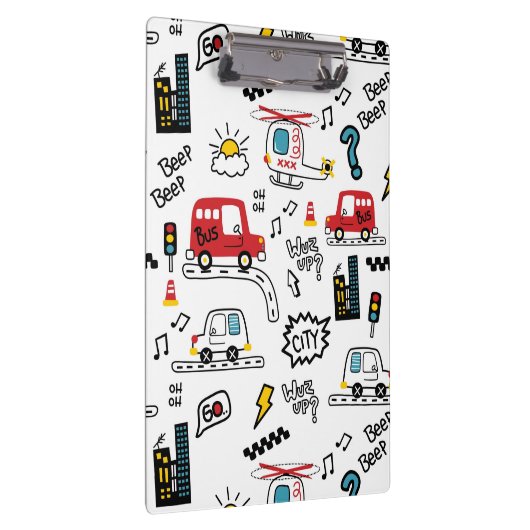 Kids Playful Transport Pattern  クリップボード (右)
