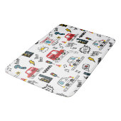 Kids Playful Transport Pattern  バスマット (アングル)