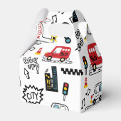 Kids Playful Transport Pattern  フェイバーボックス (正面サイド)