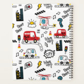Kids Playful Transport Pattern  プランナー手帳 (裏面)