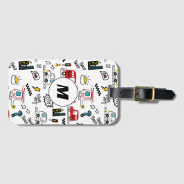 Kids Playful Transport Pattern  ラゲッジタグ