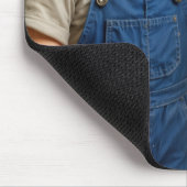 Kids Playing With Retro Tin Can Telephone マウスパッド (コーナー)