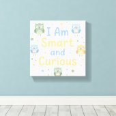 Kids Positive Affirmation Smart and Curious キャンバスプリント (インサイチュ (ウッドフロア))