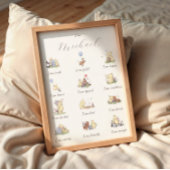 Kids Positive Affirmation Winnie the Pooh Themed ポスター