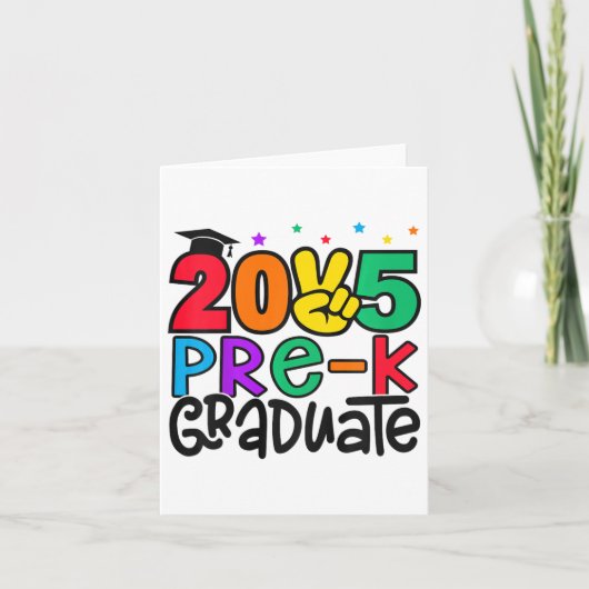 Kids Pre-k Graduate 2025 Preschool Graduation Cl O カード (正面)