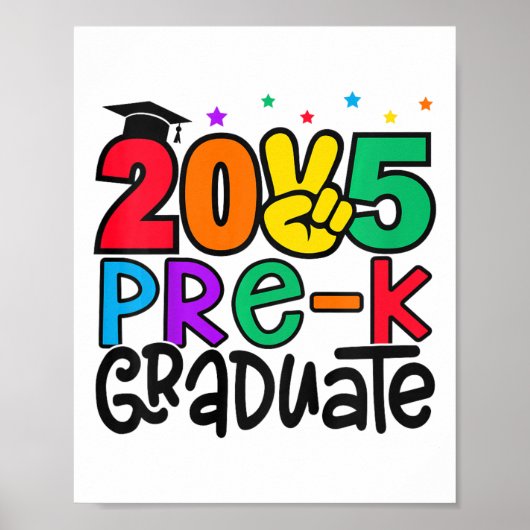 Kids Pre-k Graduate 2025 Preschool Graduation Cl O ポスター (正面)