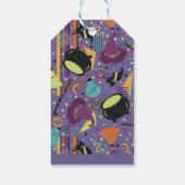 Kids Purple Retro Witchy Halloween Birthday ギフトタグ (裏面)