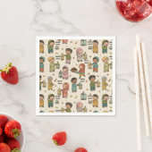 Kids Ramadan Kareem Napkins – Islamic Party スタンダードカクテルナプキン (インサイチュ)
