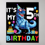 Kids Rawr I'm 5 5th Birthday Party Tレックス恐竜 ポスター<br><div class="desc">Kids Rawr I'm 5 5th Birthday Party Tレックス恐竜ギフトfor Boys</div>