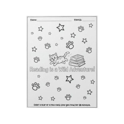 Kids Reading Log, Homeschool Reading Books ノートパッド (回転)