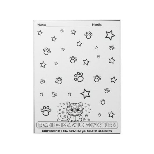 Kids Reading Log, Homeschool Reading Books ノートパッド (回転)