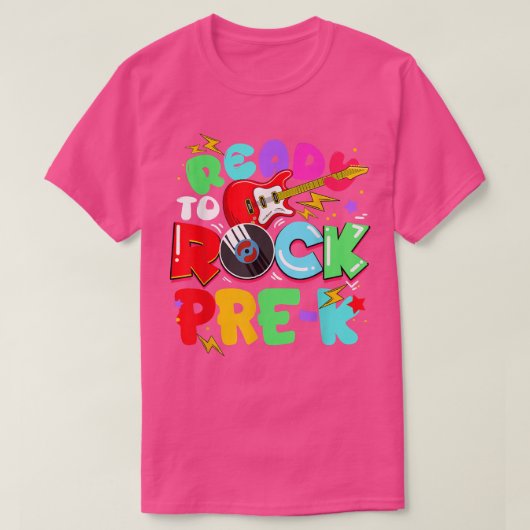 Kids Ready To Rock Pre-Kギター新学期少年 Tシャツ (デザイン正面)