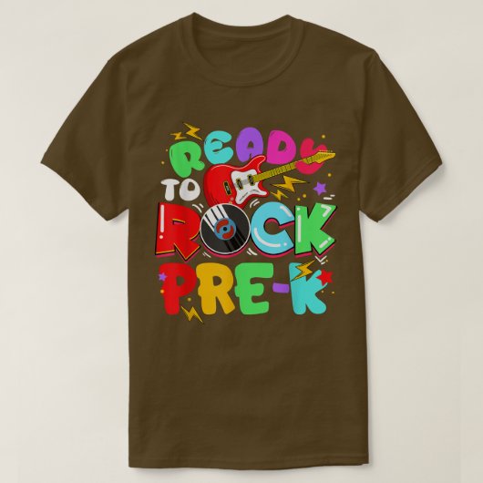Kids Ready To Rock Pre-K Guitar Back To School Boy Tシャツ (デザイン正面)