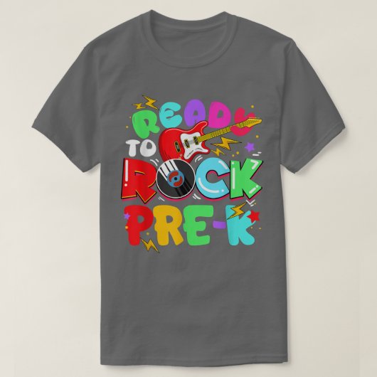 Kids Ready To Rock Pre-K Guitar Back To School Boy Tシャツ (デザイン正面)
