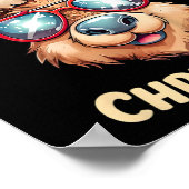 Kids Reindeer Merry Christmas Santa Hat Xmas Toddl ポスター (角)