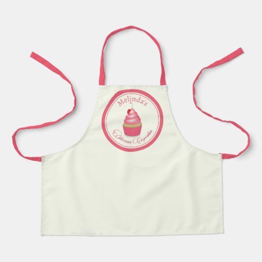 Kid's Retro Delicious Cupcakes Apron エプロン (正面)