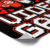 Kids Retro Video Game Valentines Day For Toddler B ポスター (角)