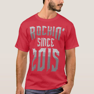 Kids Rockin' Since 2015 Vintage Rock Music Fan 7th Tシャツ