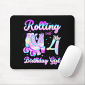 Kids Rolling Into 4 Roller Skating 4th Birthday Gi マウスパッド (マウス)