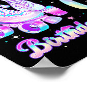 Kids Rolling Into 7 Roller Skating 7th Birthday Gi ポスター (角)