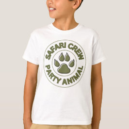 Kid's Safari Crew Party Animal Birthday Party Tシャツ