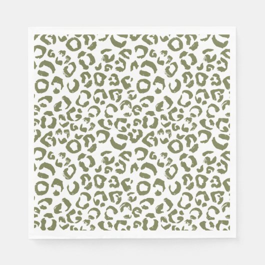 Kid's Safari Leopard Birthday Party スタンダードランチョンナプキン (正面)