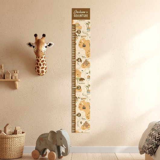 Kid's Safari Map Growth Chart ID1269 ポスター