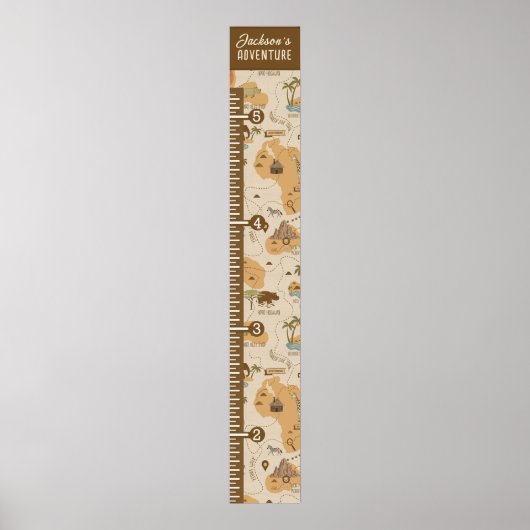 Kid's Safari Map Growth Chart ID1269 ポスター (正面)