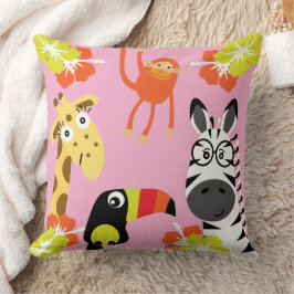 Kids Safari Nursery Art Bedroom Decor クッション