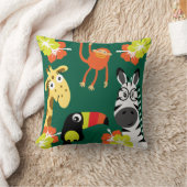 Kids Safari Nursery Art Bedroom Decor クッション (ブランケット)