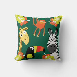 Kids Safari Nursery Art Bedroom Decor クッション