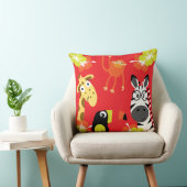 Kids Safari Nursery Art Bedroom Decor クッション (椅子)