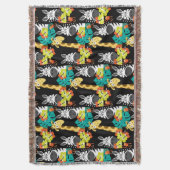 Kids Safari Nursery Art Bedroom Decor スローブランケット (正面縦)