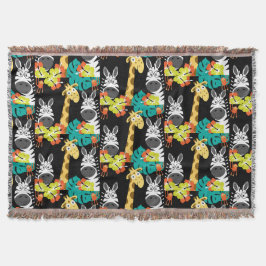 Kids Safari Nursery Art Bedroom Decor スローブランケット