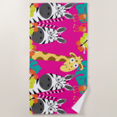 Kids Safari Nursery Beach ビーチタオル (正面)