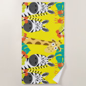 Kids Safari Nursery Beach ビーチタオル (正面)